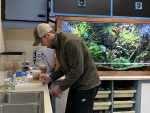 Jake in his classroom